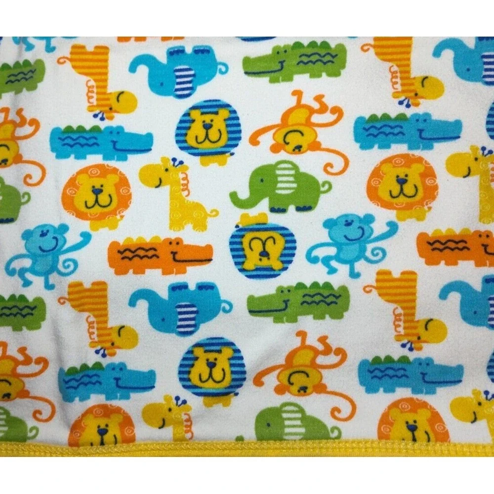 Lamaze Yellow Fun Monkey Baby Blanket Cotton 25x29 Safari Jungle Unisex Lovey